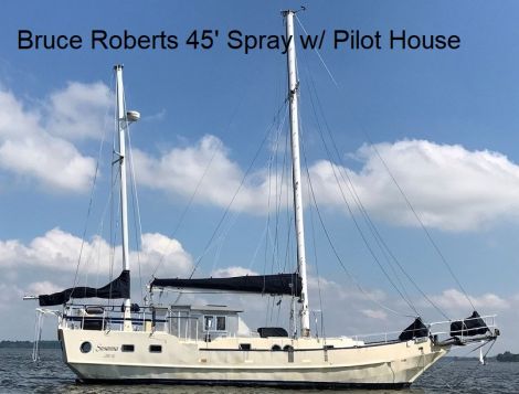 custom Boats For Sale by owner | 1984 45 foot Bruce Roberts Custom Refit Spray